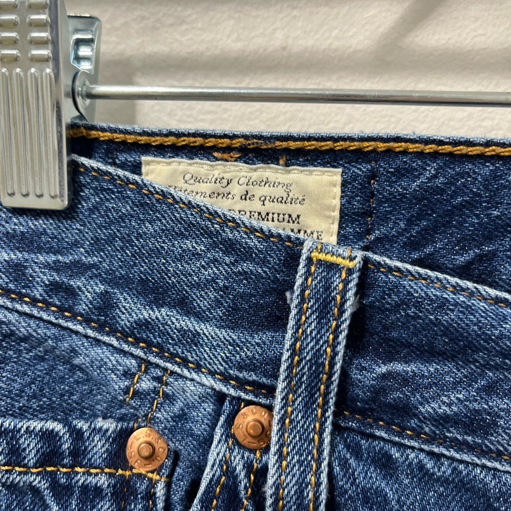 Levi's High Rise Straight Leg Jeans - Dark Blue Wash - Picture 7 of 16